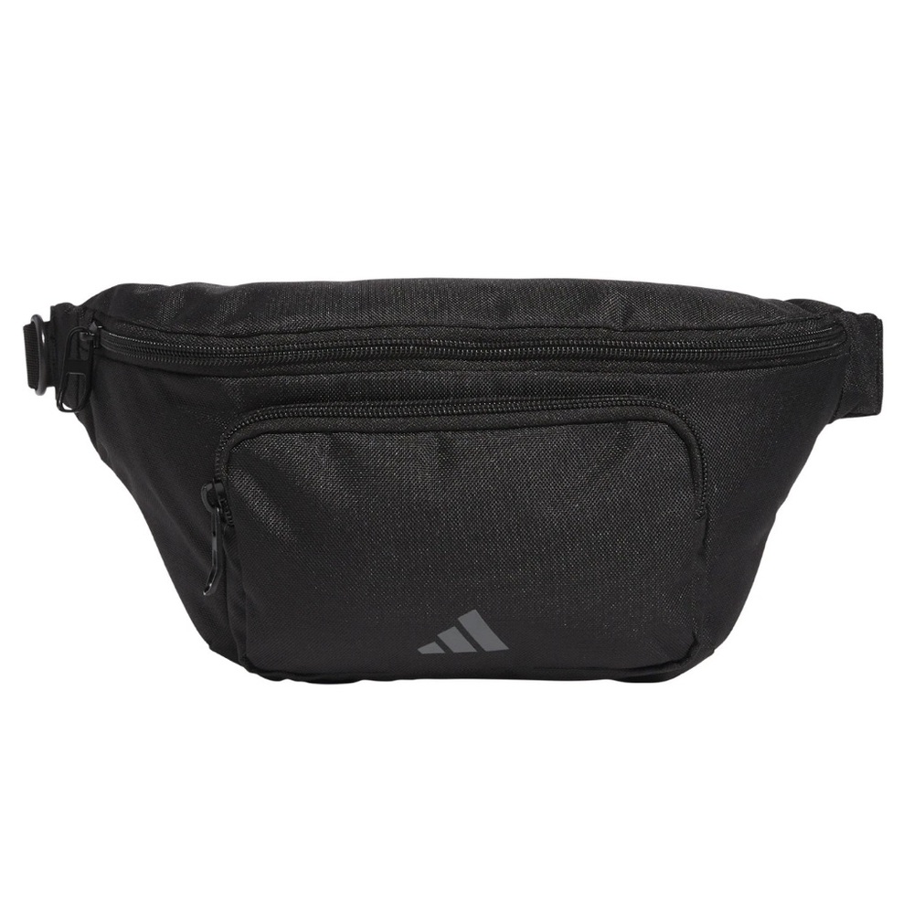 adidas Black waist pack / fanny pack crossbody with Front Zip Pocket